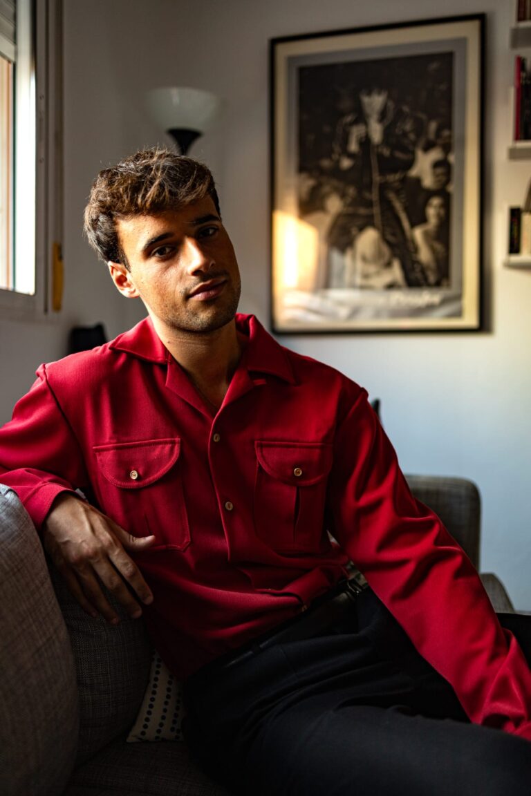 Camisa años 50s en rojo