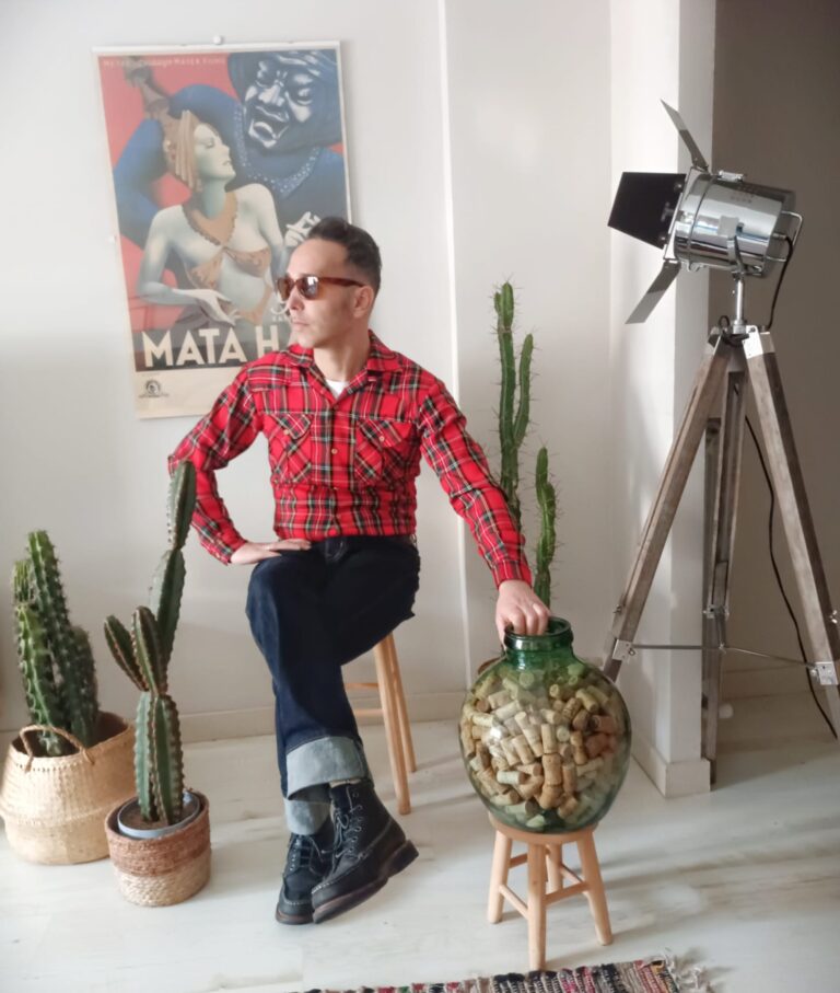 Camisa cuadro escocés en tonos rojos